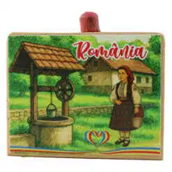 Cutie Sarpe "Romania" 8x6.5 CM, Tarancuta la fantana