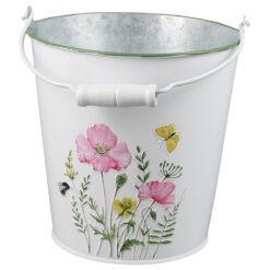 Galeata din metal 16x15 CM, Flori de camp