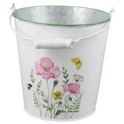 Galeata din metal 16x15 CM, Flori de camp