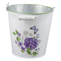 Galeata din metal 16x15 CM, Hortensie