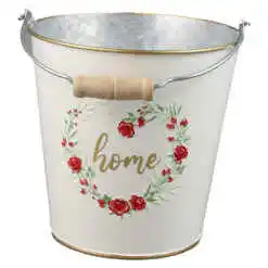 Galeata din metal 16x15 CM, "Home", trandafiri