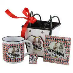 Set cadou "Romania te iubesc", 4 piese, Copii in port popular