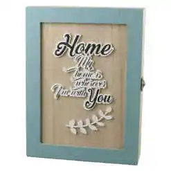 Cutie pentru chei din lemn "My Home is wherever I'm with you" , 19.5x26 CM