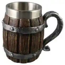 Cana din metal si rasina, Butoi 10x14 CM