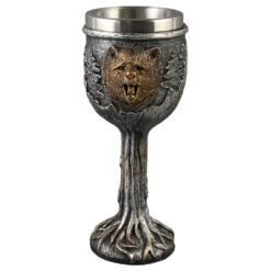 Pocal din metal si rasina Urs 8x18 CM