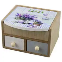 Cutie bijuterii din lemn 11x10x7 cm, Lavender