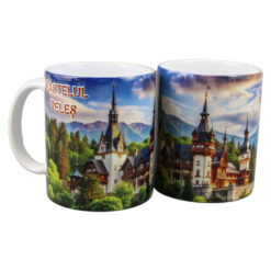 Cana ceramica "Castelul Peles/Romania", 330 ml