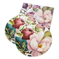 Set 2 farfurii desert 19 CM, din portelan "Magnolie", in cutie decorativa