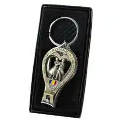 Breloc cu desfacator si unghiera, din metal 3.5x10 CM, Romania