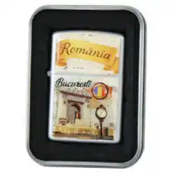 Bricheta metalica "Romania", Bucuresti, 4x5.5 CM