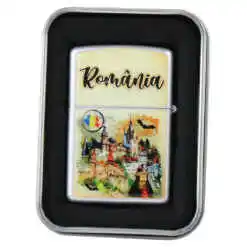 Bricheta metalica "Romania", Castele, 4x5.5 CM