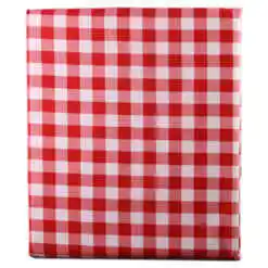 Fata de masa 140x180 CM, din poliester, carouri alb/rosu