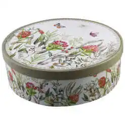 Alternative view of Set 6 cesti din ceramica cu farfurii, 150 ml, Flori de camp, in cutie cadou