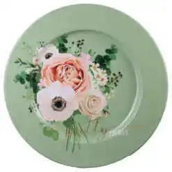 Tava rotunda din metal "Pretty Things" 33 CM, flori