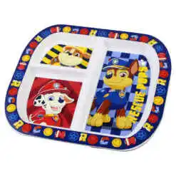 Farfurie compartimentata din plastic, Paw Patrol, 22x19 CM