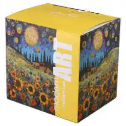 Alternative view of Cana portelan cu infuzor metalic si capac 450 ml, "Sunflower Field", Modern Art