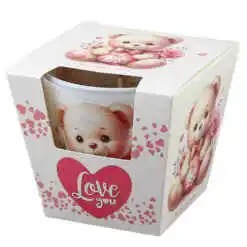 Lumanare parfumata in pahar 115 gr, Love bear