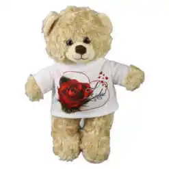 Ursulet din plus cu tricou "Te iubesc!" 28 cm