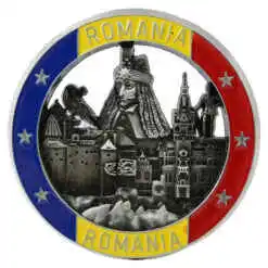 Magnet de frigider metalic 7 cm, Romania, Vlad Tepes