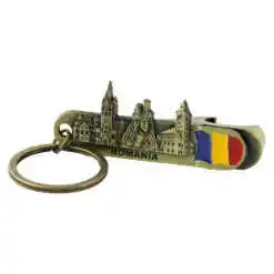 Breloc metalic cu deschizator sticle 7x2 cm, Romania/Vlad Tepes