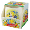 Lumanare parfumata de Paste in pahar, 100 g, Happy Easter, cu pui si flori