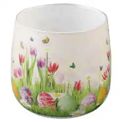 Alternative view of Lumanare parfumata de Paste in pahar, 100 g, Happy Easter, cu lalele