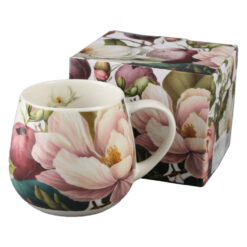 Cana din portelan 430 ml, "Magnolie", in cutie decorativa