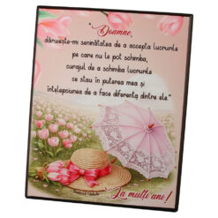 Placheta decorativa MDF "Doamne, daruieste-mi seninatatea..." 20 x 25 cm