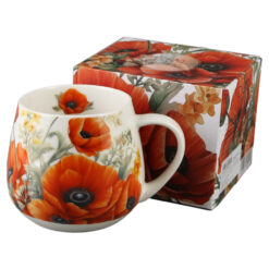 Cana din portelan 430 ml, "Poppies", in cutie decorativa