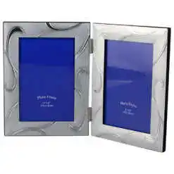 Rama foto dubla din metal - Dim. poza 10x15 CM