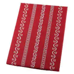 Fata de masa cu motiv traditional 65x65 CM, din bumbac, rosu cu alb