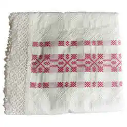 Fata de masa artizanat 160x120 CM Crem/Rosu, 80 % bbc, 20 % acril