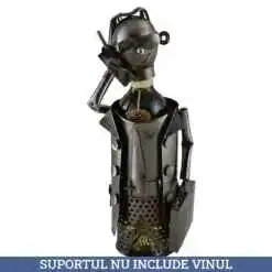 Suport sticla de vin, din metal Afacerist 15x33 CM
