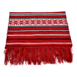 Servetel artizanal traditional 50x40 cm, Rosu/Alb/Negru