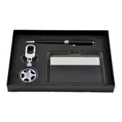 Set cadou pentru domni alcatuit din 3 piese - Breloc. portcard si pix