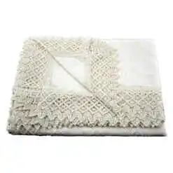 Fata de masa artizanat din bumbac 140x120 CM Crem