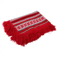 Fata de masa artizanala traditionala 220x140 CM Rosu/Alb