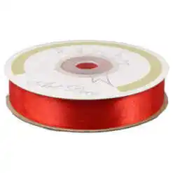 Rola panglica satin Rosu 15 mm x 25 m, Art Deco