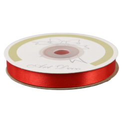 Rola panglica satin Rosu 10 mm x 25 m, Art Deco