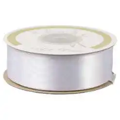 Rola panglica satin Alb 25 mm x 25 m, Art Deco