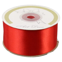 Rola panglica satin Rosu 38 mm x 25 m, Art Deco