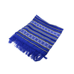 Stergar artizanal traditional 80x37 cm, Albastru/Alb