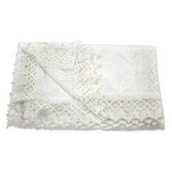 Fata de masa traditionala din bumbac 90x45 CM Alb