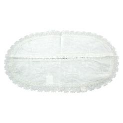 Servetel traditional oval din bumbac 45x25 CM Alb