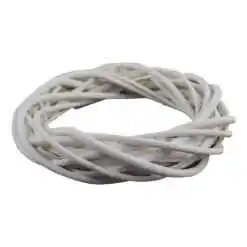 Coroana pentru decor din rachita 20 CM - Alb