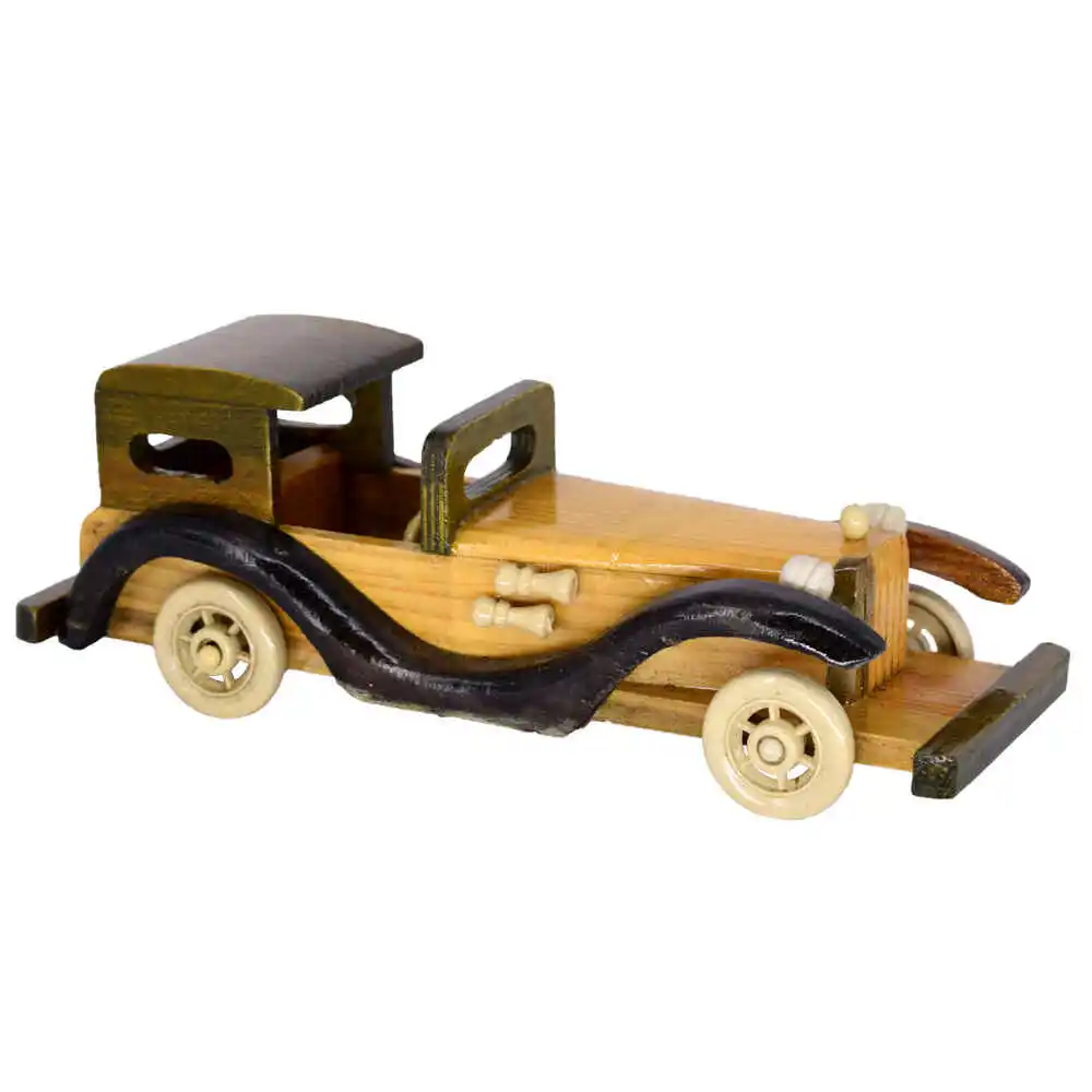 Masina vintage din lemn 24 CM, Macheta - imagine 3