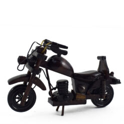 Alternative view of Motocicleta vintage din lemn 18 CM, Macheta