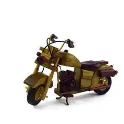 Alternative view of Motocicleta vintage din lemn 26 CM, Macheta
