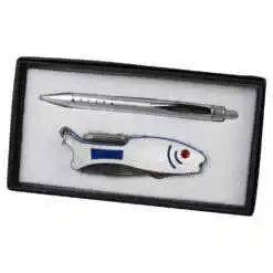 Alternative view of Set cadou pentru barbati, Pix cu briceag multifunctional Peste