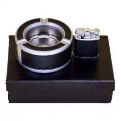 Set cadou 2 piese pentru barbati - Scrumiera/Bricheta